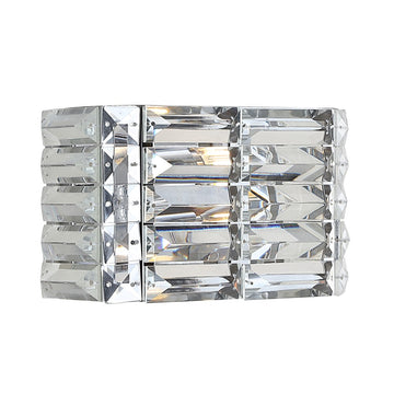 Evelyn Crystal Rectangle Iron/Crystal Glam Modern LED Vanity Light - JONATHAN Y